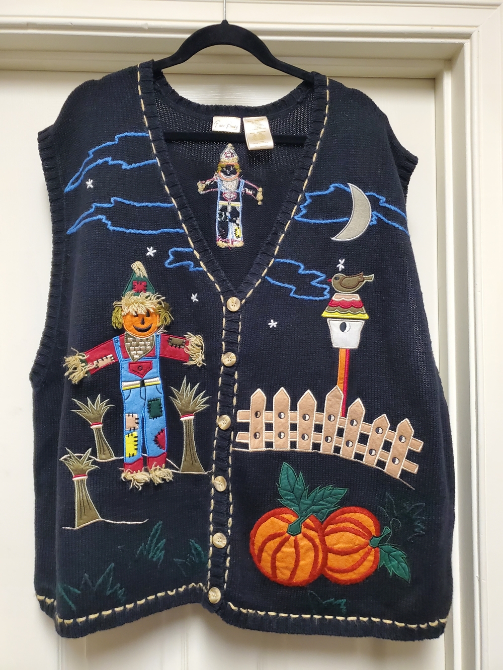Vintage Bobbie Brooks Fall Sweater Vest Size 26/28W